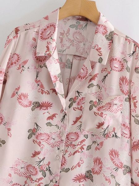 new es 2021 pink floral printing women long-sleeve ladies turn down collar shirts czmi, White;black
new es 2021 pink floral printing women long-sleeve ladies turn down collar shirts czmi, White;black