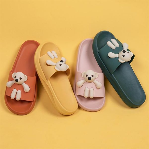 men women slippers platform little bear flip flops cool beach slides soft non-slip cute cartoon home shoes women sandals, Black
men women slippers platform little bear flip flops cool beach slides soft non-slip cute cartoon home shoes women sandals, Black