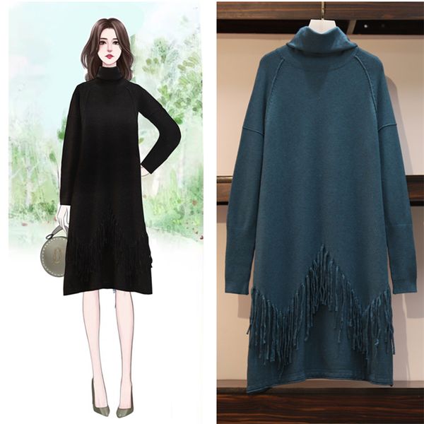 female 2021 autumn winter fashion knitted turtleneck long sleeve oversize borla streetwear dress warm cloth pvtn, White
female 2021 autumn winter fashion knitted turtleneck long sleeve oversize borla streetwear dress warm cloth pvtn, White