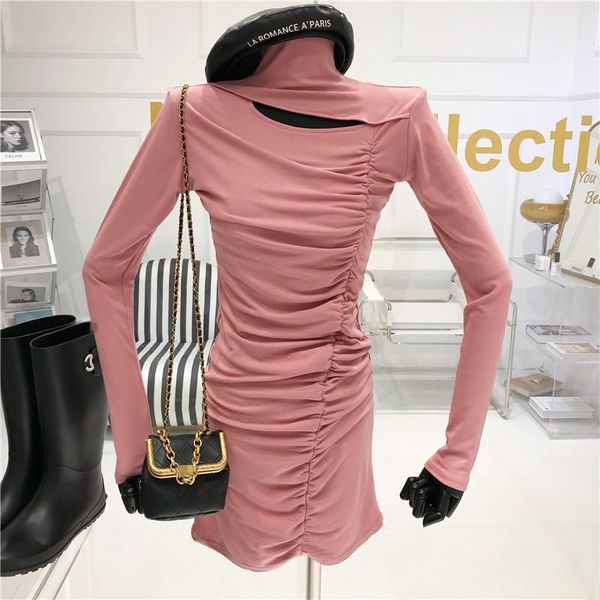 casual dresses temperament half high neck long sleeve plush dress woman autumn/winter 2021 fashion waist fold tight hip, Black;gray
casual dresses temperament half high neck long sleeve plush dress woman autumn/winter 2021 fashion waist fold tight hip, Black;gray