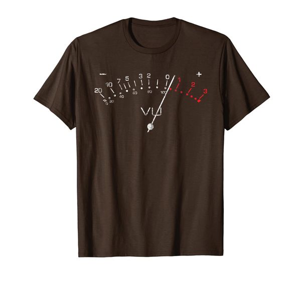 vu meter t shirt sound engineer, hi fi, analog tee, White;black
