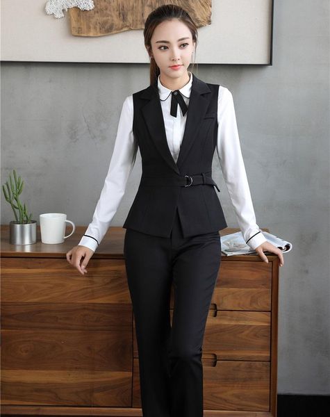 women's suits & blazers style 2021 women business with pant and sets black vest waistcoat ladies office uniform designs, White;black
women's suits & blazers style 2021 women business with pant and sets black vest waistcoat ladies office uniform designs, White;black
