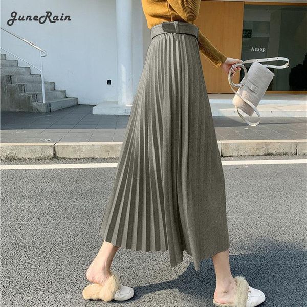 skirts junerain women casual spring elegant hight waist woolen lady belted sashes pleated thicken elastic bottoms, Black
skirts junerain women casual spring elegant hight waist woolen lady belted sashes pleated thicken elastic bottoms, Black