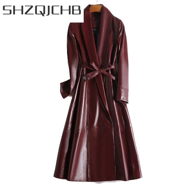 women's leather & faux jcgb 2021 100% real coat female streetwear long genuine jacket women winter clothes sheepskin + belt hiver 1908, Black
women's leather & faux jcgb 2021 100% real coat female streetwear long genuine jacket women winter clothes sheepskin + belt hiver 1908, Black