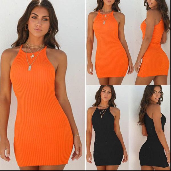 women summer clothes sleeveless round neck casual slim knitted bodycon sundress solid regular size pullover mini dress, Black;gray
women summer clothes sleeveless round neck casual slim knitted bodycon sundress solid regular size pullover mini dress, Black;gray