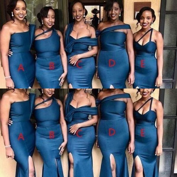 2021 mixed styles blue mermaid bridesmaid dresses plus size one shoulder high side split floor length wedding guest dress maid of honor, White;pink
2021 mixed styles blue mermaid bridesmaid dresses plus size one shoulder high side split floor length wedding guest dress maid of honor, White;pink