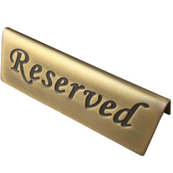 party decoration 50pcs practical deskindicator restaurant reserved pattern bar table sign portable double side stainless steel
party decoration 50pcs practical deskindicator restaurant reserved pattern bar table sign portable double side stainless steel