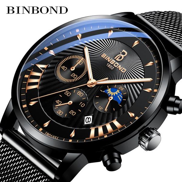 wristwatches binbond multifunctional business casual brand fashion trend korean quartz watch men's waterproof luminous watches, Slivery;brown
wristwatches binbond multifunctional business casual brand fashion trend korean quartz watch men's waterproof luminous watches, Slivery;brown