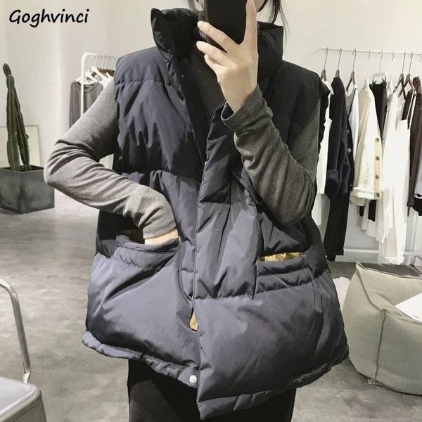 women's vests women winter plus size 4xl solid mandarin collar loose jacket pocket zip-up sleeveless thicker bubble fashion waistcoats, Black;white
women's vests women winter plus size 4xl solid mandarin collar loose jacket pocket zip-up sleeveless thicker bubble fashion waistcoats, Black;white