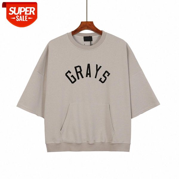 spring and summer fog simple solid color flocking letter pocket version round neck pullover half sleeve #wi9i, White;black
spring and summer fog simple solid color flocking letter pocket version round neck pullover half sleeve #wi9i, White;black