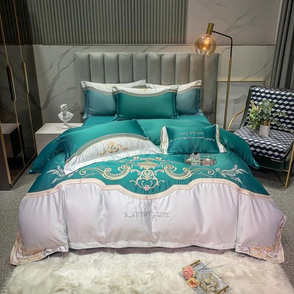 bedding sets luxury satin washed silk/cotton embroidery set king double duvet cover bed sheet pillowcases home textiles
bedding sets luxury satin washed silk/cotton embroidery set king double duvet cover bed sheet pillowcases home textiles