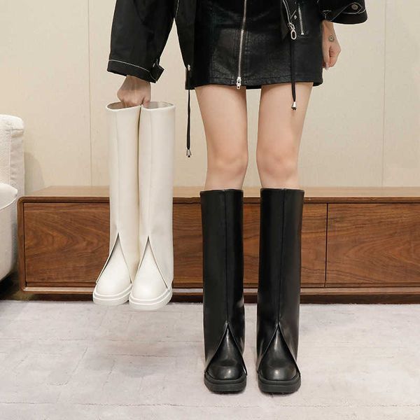 cowhide ~ minority trouser boots female song yanfei's same knee length fried street knight high, Black
cowhide ~ minority trouser boots female song yanfei's same knee length fried street knight high, Black