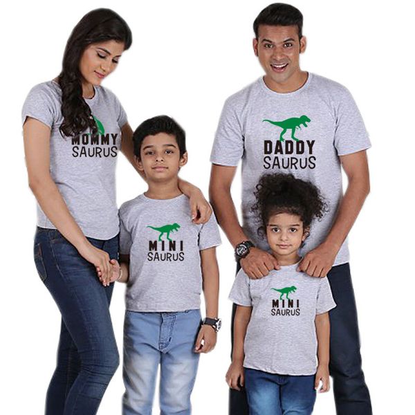 family dress dinosaur short sleeve t-shirt pure cotton leisure fashion loose a family of three household clothes, White;black
family dress dinosaur short sleeve t-shirt pure cotton leisure fashion loose a family of three household clothes, White;black