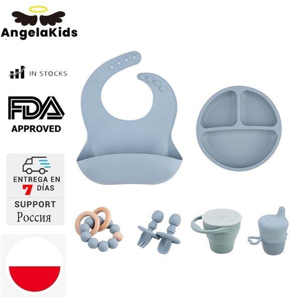 baby tableware bib plate spoon cup fork silicone feeding set a waterproof portable dinner for child kids 211012
baby tableware bib plate spoon cup fork silicone feeding set a waterproof portable dinner for child kids 211012