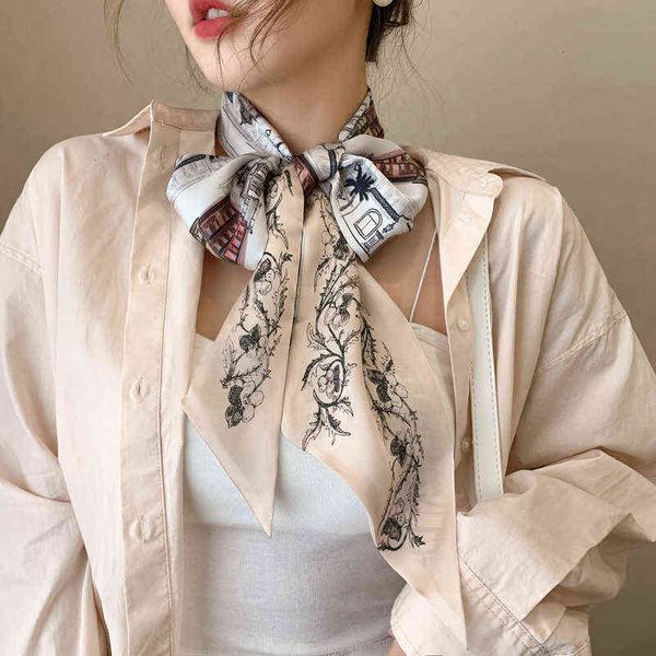 scarves small long n silk women versatile spring and autumn round neck decoration with suit thin square korean small scarf, Blue;gray
scarves small long n silk women versatile spring and autumn round neck decoration with suit thin square korean small scarf, Blue;gray