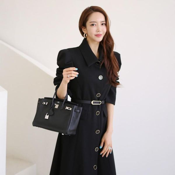 women's trench coats brand fashion 2021 fall spring casual single breasted office lady black long coat chic female windbreaker, Tan;black
women's trench coats brand fashion 2021 fall spring casual single breasted office lady black long coat chic female windbreaker, Tan;black