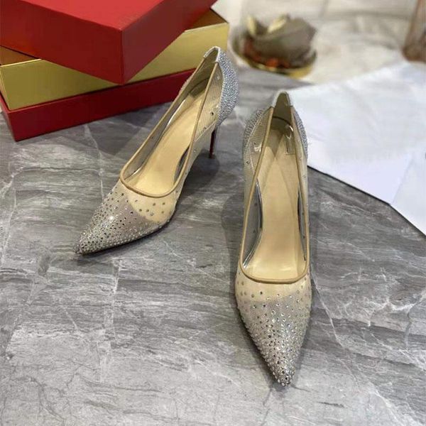 dress shoes wedding female back bag silver rhinestone shiny net gauze transparent hollow pointed toe stiletto high-heeled 42s, Black
dress shoes wedding female back bag silver rhinestone shiny net gauze transparent hollow pointed toe stiletto high-heeled 42s, Black