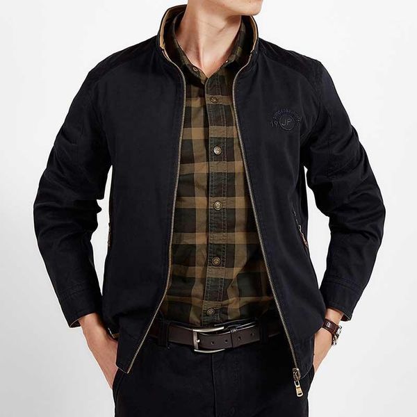 men's jackets 4xl double side bomber jacket autumn spring coat men casual denim business leisure outwear baseball male clothes, Black;brown
men's jackets 4xl double side bomber jacket autumn spring coat men casual denim business leisure outwear baseball male clothes, Black;brown
