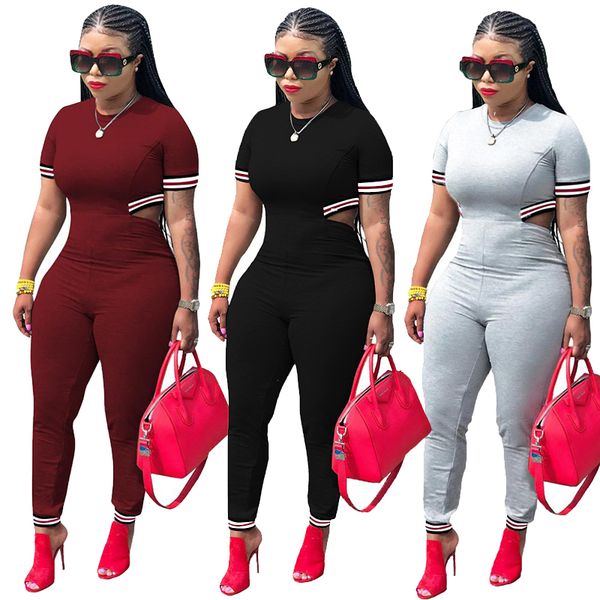 2021 new stripe print solid color hollow out backless short sleeves ny jumpsuits women fashion casual rompers jdd7, Gray
2021 new stripe print solid color hollow out backless short sleeves ny jumpsuits women fashion casual rompers jdd7, Gray