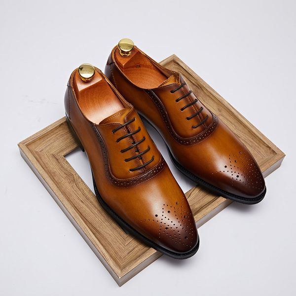 Oxford Mens Dress Shoes Brogue Graver Formal Business Lace-up Full Grain Leather Wedding Social Shoes for Men B78, Black
Oxford Mens Dress Shoes Brogue Graver Formal Business Lace-up Full Grain Leather Wedding Social Shoes for Men B78, Black