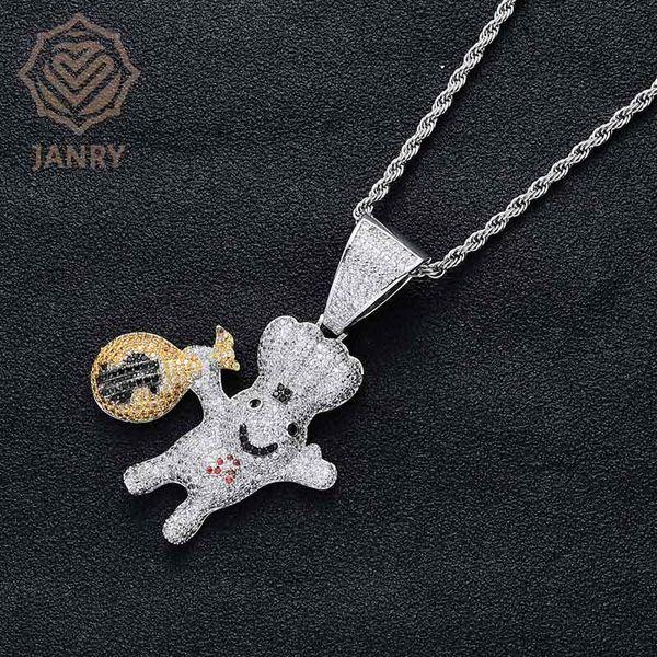 charms janry moneybag doll zircon pendant necklace micro-inlaid men women hip hop with 60cm chain, Bronze;silver
charms janry moneybag doll zircon pendant necklace micro-inlaid men women hip hop with 60cm chain, Bronze;silver
