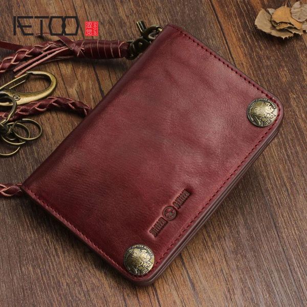 wallets aetoo retro multifunctional anti-theft chain wallet, leather vertical buckle multi-card coin purse, Red;black
wallets aetoo retro multifunctional anti-theft chain wallet, leather vertical buckle multi-card coin purse, Red;black