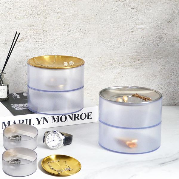 storage boxes & bins jewelry box with metal cover multi-layer ring earrings holder cosmetics small object key organizer transparent
storage boxes & bins jewelry box with metal cover multi-layer ring earrings holder cosmetics small object key organizer transparent
