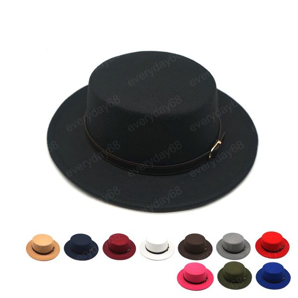 new belt fedora hats for women men autumn winter ladies vintage fascinator multicolor panama flat jazz hat, Blue;gray
new belt fedora hats for women men autumn winter ladies vintage fascinator multicolor panama flat jazz hat, Blue;gray