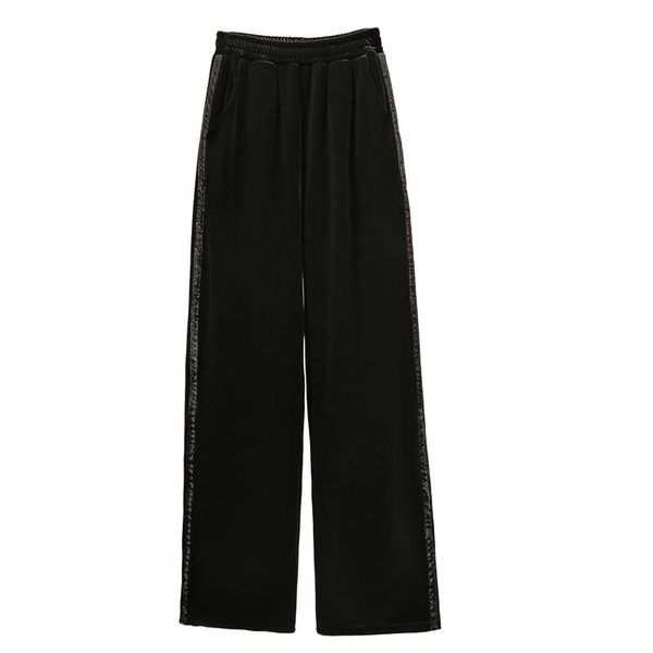 women's pants & capris 6xl good quality plus big size panty women spring winter autumn 2021 feminina wide-legged high waist trousers fe, Black;white 
women's pants & capris 6xl good quality plus big size panty women spring winter autumn 2021 feminina wide-legged high waist trousers fe, Black;white