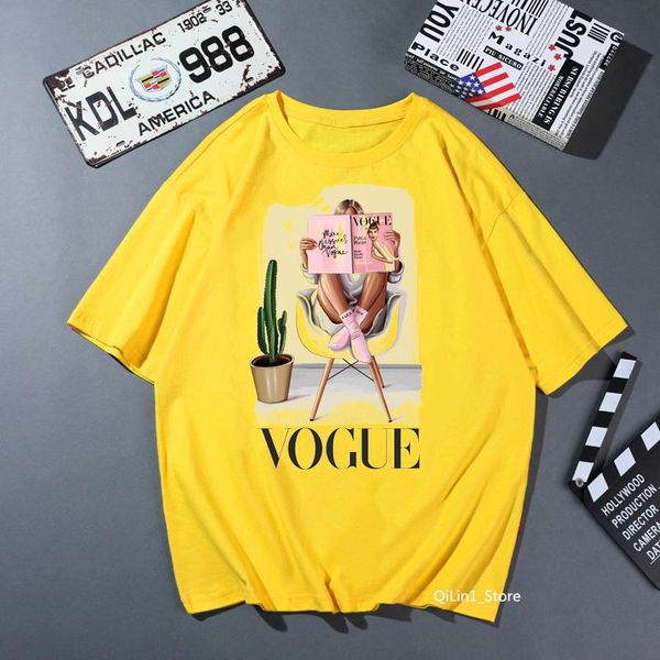 women's t-shirt vogue t shirt women cactus yellow solid colour tshirt summer tees femme harajuku ulzzang streetwear, White
women's t-shirt vogue t shirt women cactus yellow solid colour tshirt summer tees femme harajuku ulzzang streetwear, White