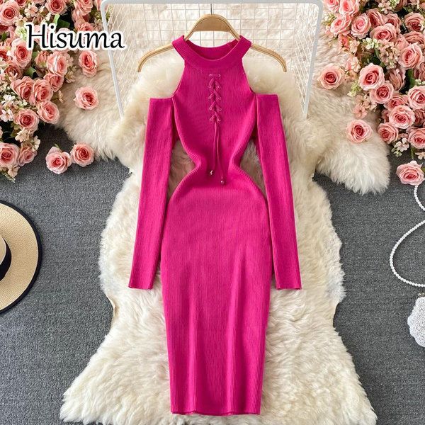 casual dresses 2021 autumn women's chic o-neck strapless lace-up knitted sheath female pure color retro slim sweater dress, Black;gray
casual dresses 2021 autumn women's chic o-neck strapless lace-up knitted sheath female pure color retro slim sweater dress, Black;gray