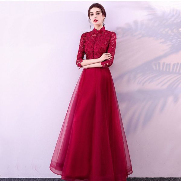 long new 2021 formal prom dresses burgundy color lace plus size performance elegant big ball gown, Black
long new 2021 formal prom dresses burgundy color lace plus size performance elegant big ball gown, Black