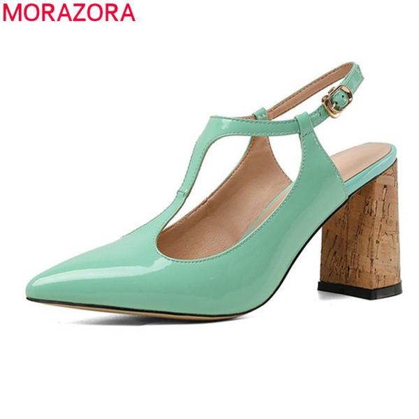 dress shoes morazora big size 34-41 fashion women pumps patent leather high heels summer buckle party green, Black
dress shoes morazora big size 34-41 fashion women pumps patent leather high heels summer buckle party green, Black