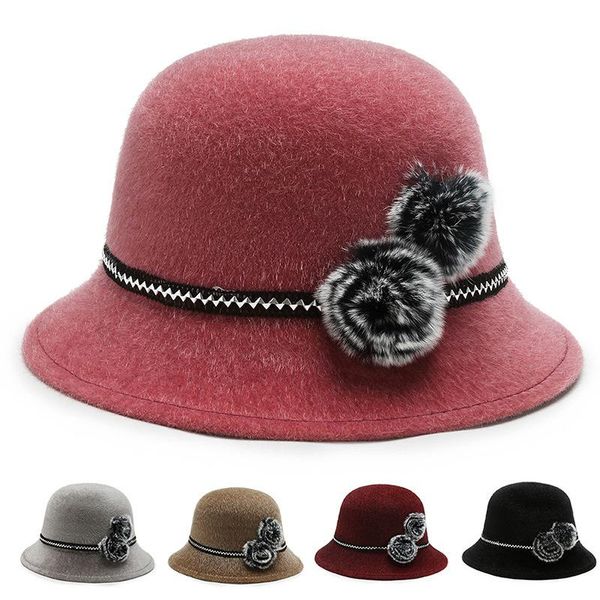 stingy brim hats women's retro england warm fedoras 2021 style spring autumn fashion noble elegant flower decoration female hat, Blue;gray
stingy brim hats women's retro england warm fedoras 2021 style spring autumn fashion noble elegant flower decoration female hat, Blue;gray