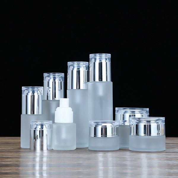 storage bottles & jars 30/40/50/60/80ml refillable lotion pump bottle bright silver perfume mist spray frosted 20/30/50g cosmetic cream jar
storage bottles & jars 30/40/50/60/80ml refillable lotion pump bottle bright silver perfume mist spray frosted 20/30/50g cosmetic cream jar