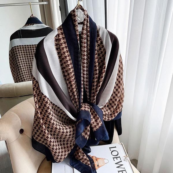 scarves 2021 autumn winter women scarf beach shawl cotton lady fashion plaid bandana pashmina wrap hijab muffler, Blue;gray
scarves 2021 autumn winter women scarf beach shawl cotton lady fashion plaid bandana pashmina wrap hijab muffler, Blue;gray