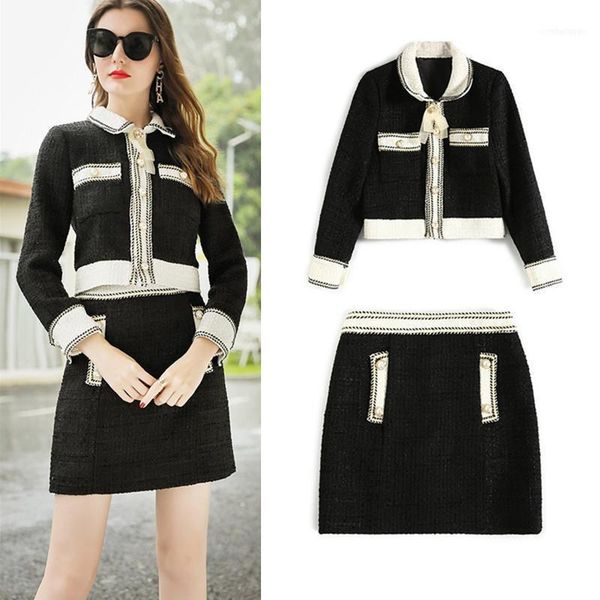 two piece dress autumn woman tweed skirts suits for office ladies women's short coat outwear and fashion workwear clothing set ns3811, White
two piece dress autumn woman tweed skirts suits for office ladies women's short coat outwear and fashion workwear clothing set ns3811, White
