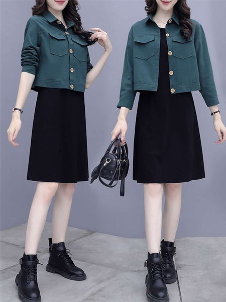 temperament dress spring and clothing autumn 2021 new korean women's fashion skirt short two piece set, White
temperament dress spring and clothing autumn 2021 new korean women's fashion skirt short two piece set, White