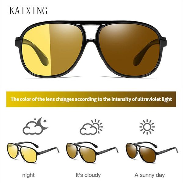 sunglasses kaixing 2021 fashion pochromic night vision glasses men women square yellow lens chameleon polarized for driving, White;black
sunglasses kaixing 2021 fashion pochromic night vision glasses men women square yellow lens chameleon polarized for driving, White;black