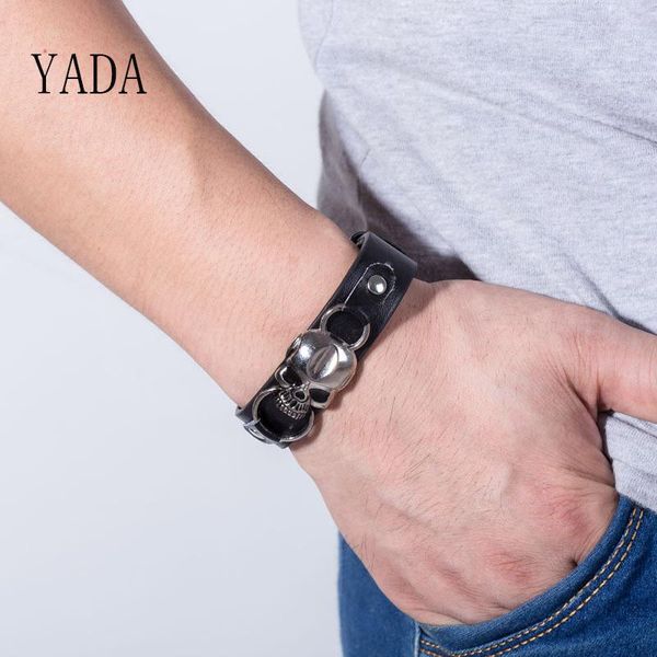 charm bracelets yada gifts black skull bracelets&bangles for men women pu skeleton friendship crystal jewelry bracelet bt200044, Golden;silver
charm bracelets yada gifts black skull bracelets&bangles for men women pu skeleton friendship crystal jewelry bracelet bt200044, Golden;silver