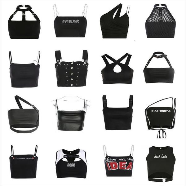 harajuku crop womens tanks halter tee shirts vest strap blouse gothic hip hop casual sleeveless camisole, White
harajuku crop womens tanks halter tee shirts vest strap blouse gothic hip hop casual sleeveless camisole, White
