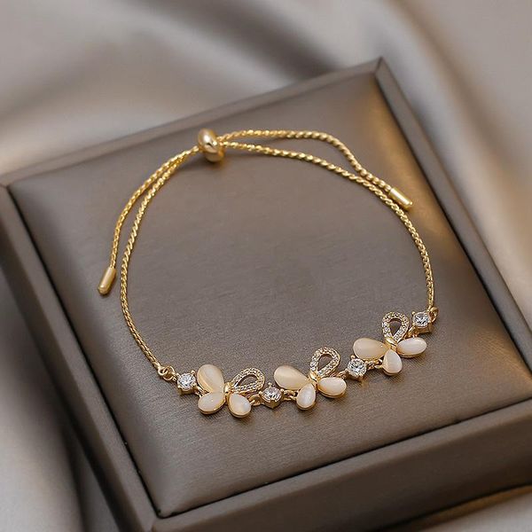 link, chain minar korean elegant opals butterfly charm bracelets for women fashion cubic zircon hollow out metal chains, Black
link, chain minar korean elegant opals butterfly charm bracelets for women fashion cubic zircon hollow out metal chains, Black