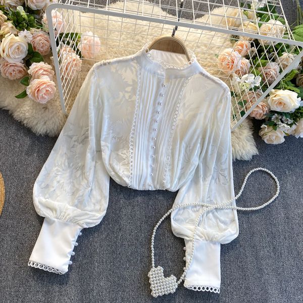 new korean luxury women's shirt 2021 spring lantern sleeve office lady business wear black white shirts female buttons blouse 7qa2
new korean luxury women's shirt 2021 spring lantern sleeve office lady business wear black white shirts female buttons blouse 7qa2