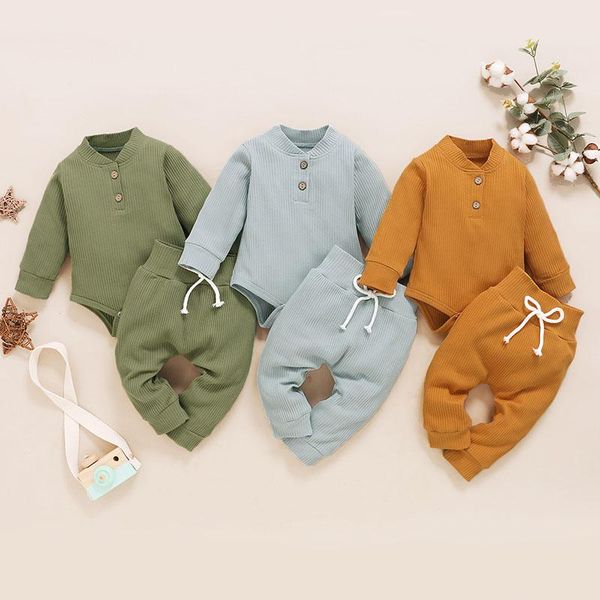 clothing sets children's wear baby girls boys spring autumn ribbed solid clothes long sleeve bodysuits + elastic pants 2pcs outfits, White
clothing sets children's wear baby girls boys spring autumn ribbed solid clothes long sleeve bodysuits + elastic pants 2pcs outfits, White