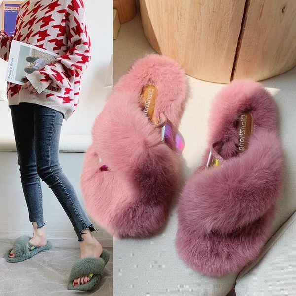 slippers cross band glitter furry slides winter shoes women hair warm mules home fluffy fur trendy flip flops pantoufle, Black
slippers cross band glitter furry slides winter shoes women hair warm mules home fluffy fur trendy flip flops pantoufle, Black