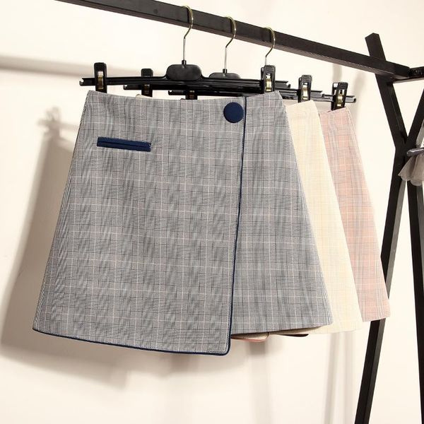 skirts plaid spring female 2021 high waist button irregularly split a-line short skirt above knee mini empire office lady, Black
skirts plaid spring female 2021 high waist button irregularly split a-line short skirt above knee mini empire office lady, Black
