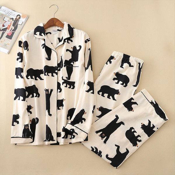 cotton cartoon bear print womens sleepwears pajamas set man spting full sleeve homewear cute lounge pijamas nightwear, Black;red
cotton cartoon bear print womens sleepwears pajamas set man spting full sleeve homewear cute lounge pijamas nightwear, Black;red
