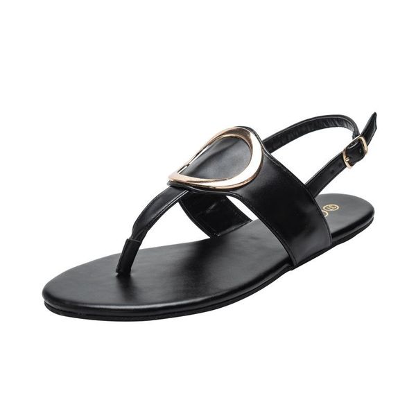 2021 new summer women's sandals with metal buckle flip-flops pu comfortable non slip design ladies shoes sandals 42, Black
2021 new summer women's sandals with metal buckle flip-flops pu comfortable non slip design ladies shoes sandals 42, Black