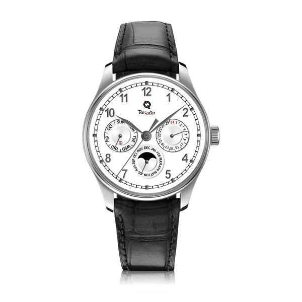 new perpetual calendar automatic mechanical watch 42mm iw344202 white multifunction dial moon phase black leather strap portugal requin bran, Slivery;brown
new perpetual calendar automatic mechanical watch 42mm iw344202 white multifunction dial moon phase black leather strap portugal requin bran, Slivery;brown