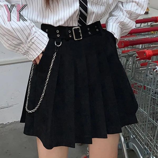 skirts high waist mini black gothic streetwear chains sashes pleated women casual college lolita harajuku short
skirts high waist mini black gothic streetwear chains sashes pleated women casual college lolita harajuku short